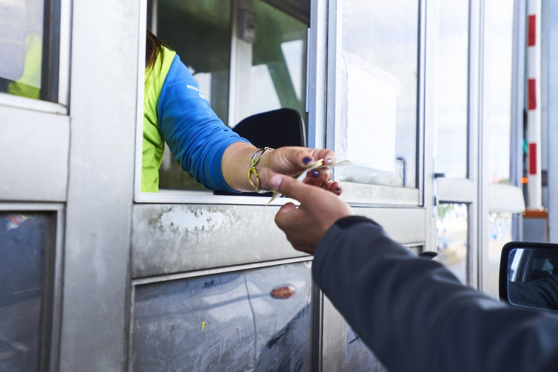 Toll booth representing the fees of toll roads in Iceland