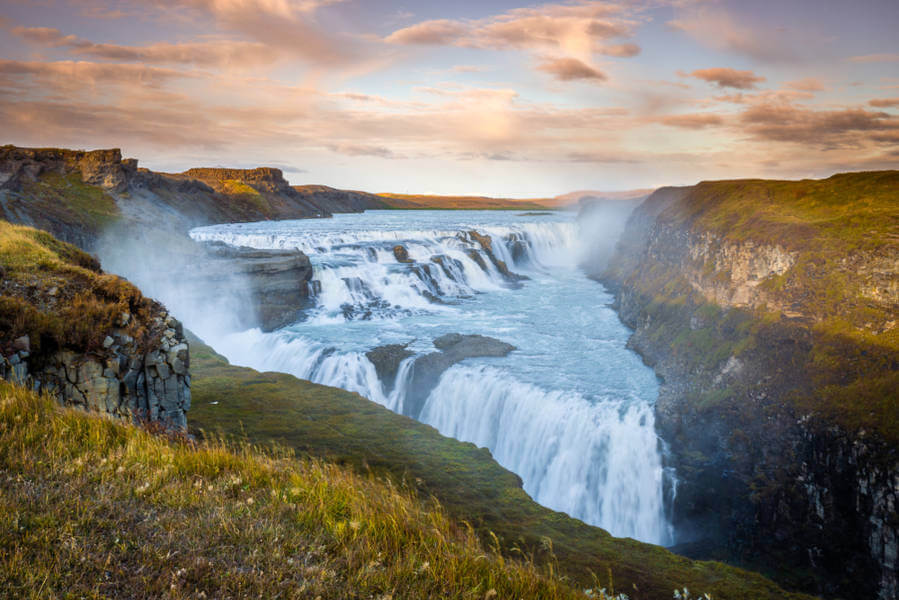 Gullfoss waterfall in Iceland