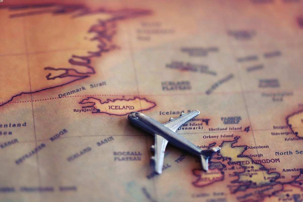 An Iceland stopover by plane